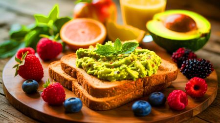 À 50 ans, oubliez la confiture : découvrez ce fruit méconnu qui transforme vos tartines et stabilise votre glycémie selon une experte reconnue Illustration de tartines garnies de guacamole maison pour un petit-déjeuner sain. Image réalisée par IA.