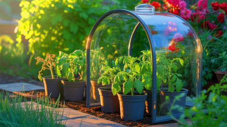 Alerte jardinage : ces erreurs fatales à éviter absolument avant les redoutables Saints de glace qui approchent à grands pas dans votre jardin Illustration des pratiques de jardinage à éviter avant les Saints de glace. Image réalisée par IA.