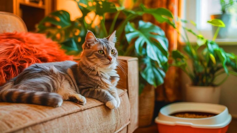 « Mon chat n’a jamais été aussi épanoui » : un vétérinaire livre ses 5 conseils essentiels pour son bonheur absolu Illustration de l'épanouissement des chats dans un environnement sain et sécurisé. Image réalisée par IA.