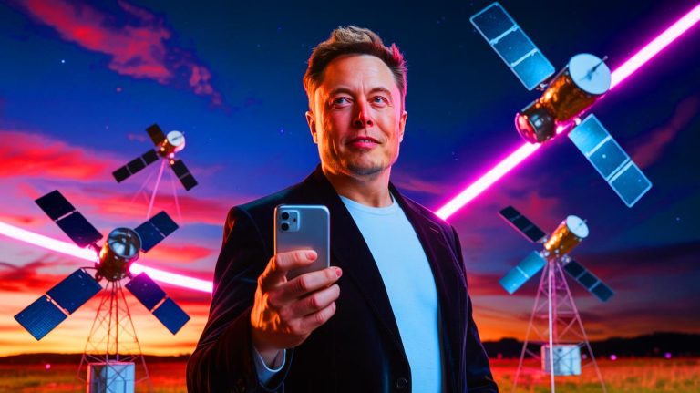 Ultimatum explosif d’Elon Musk à Apple : 72 heures pour accepter 5 milliards d’euros, la réponse froide de Tim Cook déclenche une riposte inattendue Illustration de l'ultimatum d'Elon Musk à Apple pour intégrer Starlink dans les iPhone. Image réalisée par IA.