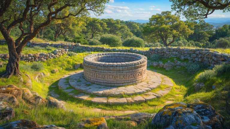 Un puits sacré de 3 500 ans bouleverse la science : ce site archéologique défie les experts et rivalise avec les mystères des pyramides égyptiennes Illustration de l'ancien puits sacré de Santa Cristina en Sardaigne, symbole de la civilisation nuragique. Image réalisée par IA.