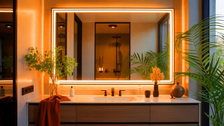« Si votre miroir n’a pas ces dimensions, votre salle de bains est en danger » : la taille idéale pour un espace parfait enfin révélée par des experts en design Illustration de la sélection et de l'installation parfaite d'un miroir de salle de bains, générée par intelligence artificielle.