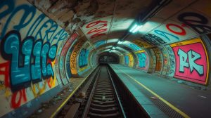 Illustration de stations de métro abandonnées sous Paris.
